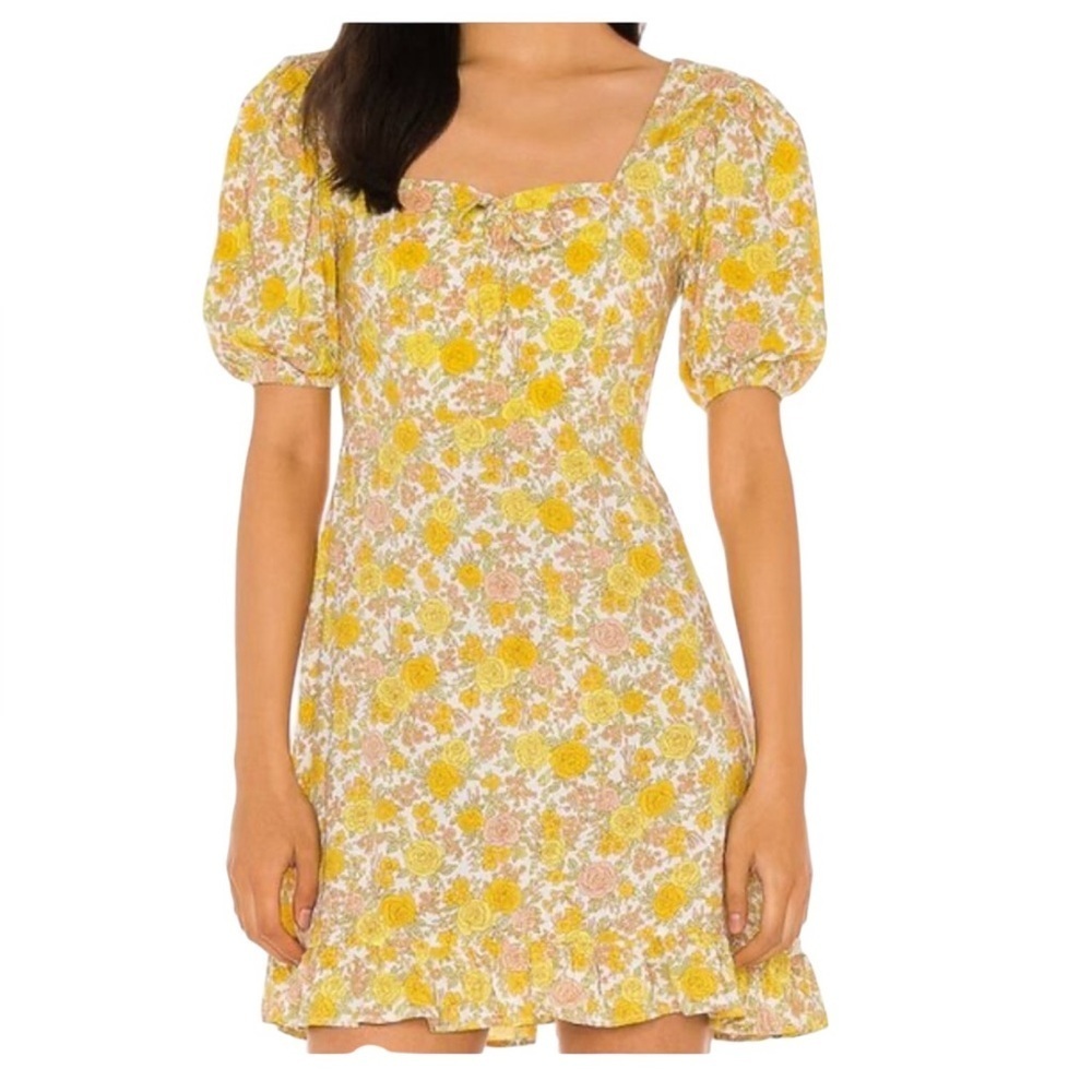 Faithfull the Brand Agathe Mini Dress in Garden Floral